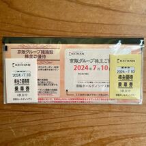京阪 株主優待 京阪グループ株主ご優待カード 乗車券×7枚 ひらかたパーク入園券_画像1