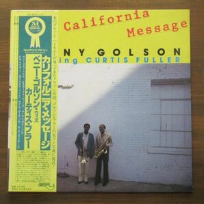 JAZZ LP/帯・ライナー付き美盤/Benny Golson Featuring Curtis Fuller - California Message/A-11375の画像1