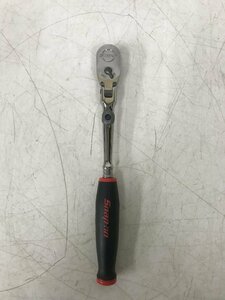 【中古品】 Snap-on ラチェットハンドル グリップ付き ロングハンドル 差込み角:6.35mm 1/4" THLX72　IT2ZOEYMGPIE