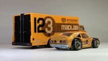 hotwheels ホットウィール 改 MAD mike mazda rx3 GT team transport 車高短 深リムホイール 街道レーサー カスタムミニカー ドリ車 旧車_画像4