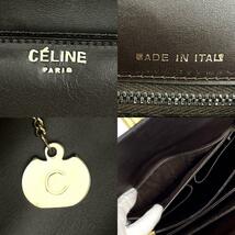 【極美品】CELINE ハンドバッグ C金具 Cマカダム ロゴ金具 ゴールド金具 チャーム フォーマル 冠婚葬祭 カーフレザー ブラウン 高級 希少_画像9