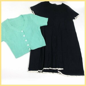 ≡▼SHEIN カットソーM★ZARA KINT ♪ネイビーニットワンピース Mサイズ