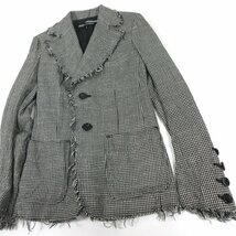 ≡▼JUNYA WATANABE ジュンヤワタナベ♪千鳥柄 ジャケット★テーラード★Sサイズ モノトーンカラー ブレザー_画像7