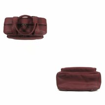 ▼△BOTTEGA VENETA（ボッテガヴェネタ）イントレチャート レザーバッグ ◇ボルドー◇上質◇良品◇_画像5