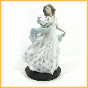 ▼△リヤドロ LLADRO 夏のセレナーデ NO.6193 フィギュリン 陶器人形 置物 鳥 女性◇台座付き◇保存状態良好◇美品◇