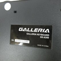 ▼△GALLERIA GK-6260 ゲーミングキーボード USB接続♪ブラック♪USED 有線_画像6