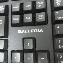 ▼△GALLERIA GK-6260 ゲーミングキーボード USB接続♪ブラック♪USED 有線_画像2