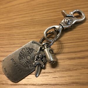 [NY 本店購入] キークリップ　スイベル　with クロスボール　セット売り　Chrome Hearts クロムハーツ　※クリップバネ補修有り