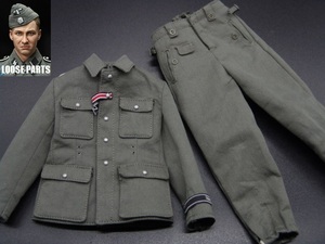 【 Otto 】1/6ドールパーツ：DID製 WWIIドイツ軍 SS戦闘服上下セット（記章類付き）【 新製品 】