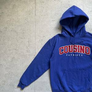 champion チャンピオン カレッジロゴ COUSINOプルオーバー パーカー ロイヤルブルー M