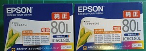 IC6CL80L　6色パック　EPSON　インクカートリッジ　純正品　JAN　 4988617194076　２個セット