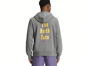 新品 XL/ノースフェイス グラフィック プリント スウェット パーカー THE NORTH FACE BRAND PROUD HOODIE グレー