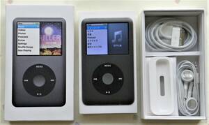 Apple iPod classic 新品バッテリー 160GB A1238 MC297J（黒）付属品一式完備　送料全国一律520円