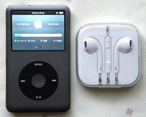 Apple iPod classic 新品バッテリー 160GB A1238 MC297J（黒）アップル純正イヤホン付　送料全国一律無料
