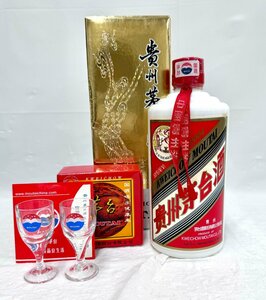 ★送料別★※商品説明必読※貴州茅台酒 マオタイ酒 天女ラベル 2004 MOUTAI KWEICHOW 500ml 53% 約909g 箱/グラス/冊子付 古酒 EA1946