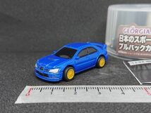 ★SUBARU IMPREZA WRX STI インプレッサ【日本のスポーツカー コレクション ジョージア限定】 1/94 青 ミニカー スポーツカー 非売_画像1