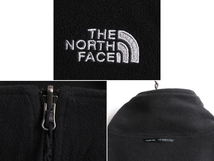 ノースフェイス フルジップ フリース ジャケット メンズ L 古着 The North Face ジャンパー アウトドア ワンポイント ブラック ブルゾン 黒_画像4