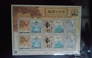 海図150年記念切手 84円切手 シート