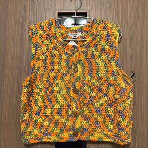 <RE/DONE>ミックスカラーニットベストカーディガン