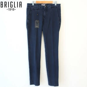  new goods unused BRIGLIA 1949 birz I men's stretch slacks pants slim thin chinos navy blue navy 45 S size M size degree 