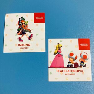 ニンテンドー 非売品　シールステッカー　スプラトゥーン　スーパーマリオ　インクリング　ピーチ姫　キノピオ　任天堂　Nintendo