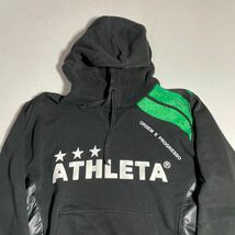 ATHLETA アスレタ 黒 ブラック スウェットパーカー Mサイズ_画像2