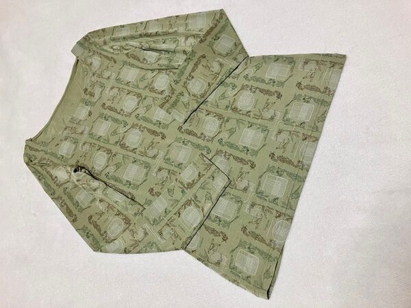 トップバリュ 長袖Tシャツ カットソー 秋冬 インナー tシャツ カーキ レディース M