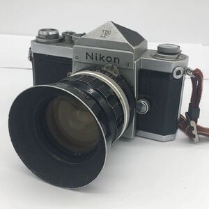 Nikon F ニコン アイレベル シルバー ボディ NIKKOR-O Auto 1:2 f=35ｍｍ 一眼レフ NIPPON KOGAKU 日本光学 シャッターOK 現状品