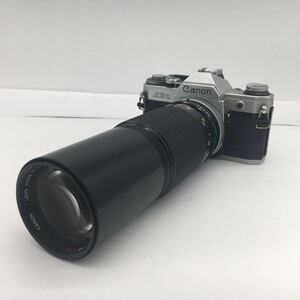 CANON キャノン AE-1 シルバー + CANON LENS FD 300mm 1:5.6 S.S.C. 一眼レフ カメラ & レンズ フィルム カメラ 現状品 E