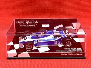 ミニチャンプス 1/43 MINICHAMPS LIGIER FORD JS11 WINNER SPANISH GP 1979 #25 P. Depailler ブルー/ホワイト/シルバー