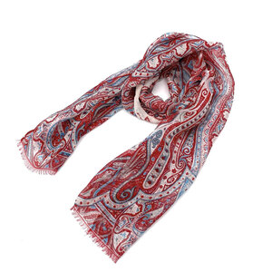 ETRO Etro chiffon stole peiz Lee silk red 