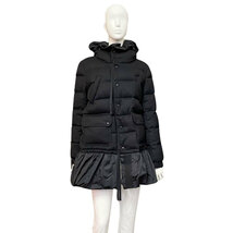 MONCLER モンクレール ダウンコート SARINA サリナ フード付き ウール 2 ブラック 49941_画像1