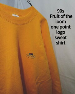 Vintage Fruit of the loom one point logo sweat shirt 90s フルーツオブザルーム ワンポイント ロゴ スウェット ビッグサイズ ビンテージ