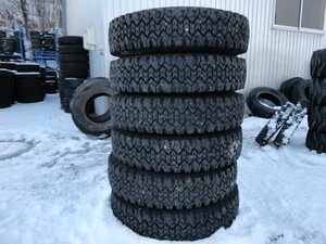 ●5911 スパイクピン付 美品9.5分山 冬 ブリヂストン V-STEEL SNOW 225/90R17.5 127/125L 6本 2015年製