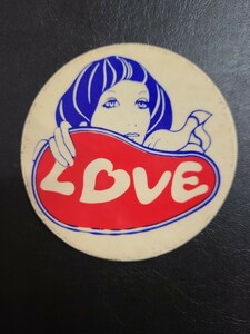ラブステッカー　当時物　ビンテージステッカー　LOVE　昭和レトロ　アメリカン　モンキー　ダックス　ゴリラ　ハーレー　最後の1枚です