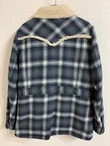 美品　TMT CHECK BOA LUNCH JACKET チェックボアジャケット ブラック系　XLサイズ_画像2