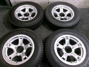 ★溝有!美品!★ウェッズ キーラー 15インチホイール 5.5J+5 スタッドレス グッドイヤー アイスナビ 185/80R15 2018年 JB74にて / Q11-493