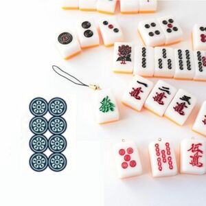 【ハンドメイド】麻雀牌ストラップ「八筒」