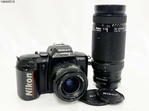 ★シャッターOK◎ Nikon ニコン F-401X AF NIKKOR 35-70mm 1:3.3-4.5 75-300mm 1:4.5-5.6 一眼レフ フィルムカメラ 14940O15-9