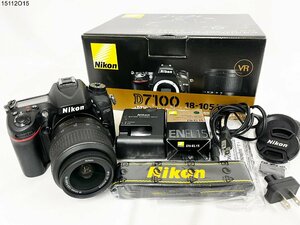 ★シャッターOK◎ Nikon ニコン D7100 DX AF-S NIKKOR 18-55mm 1:3.5-5.6G VR 一眼レフ デジタルカメラ ボディ レンズ 箱付 15112O15-5