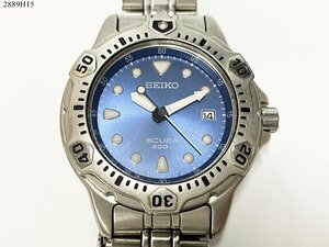 ★稼働品◎ SEIKO セイコー SCUBA 200m スキューバ 7N35-6A50 ダイバー クォーツ デイト 3針 メンズ 腕時計 電池交換済 2889H15-15