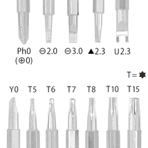 差し替え式6本12種 差し替えドライバー Ph0 －3.0mm －2.0mm 三角2.3mm U2.3mm Y0 T5mm T6mm T7mm T8mm T10mm T15mm_画像3