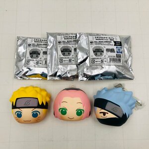 難あり中古品 メガハウス ふかふかスクイーズ パン NARUTO ナルト 疾風伝 3種セット うずまきナルト 春野サクラ はたけカカシ