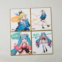 中古品 初音ミク in ナンジャタウン 2020 ガラポン C賞 ミニ色紙風カード 11種セット 初音ミク リンレン KAITO MEIKO ルカ_画像3