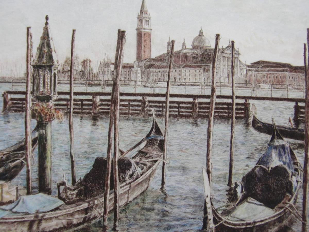 Hiroaki Ogata, [Venedig (Winter-San-Marco-Kanal)], Aus einem seltenen Kunstbuch, Guter Zustand, Brandneu, hochwertig gerahmt, Kostenloser Versand, Westliches Gemälde, Ölgemälde, japanischer Maler, arte, Malerei, Ölgemälde, Natur, Landschaftsmalerei