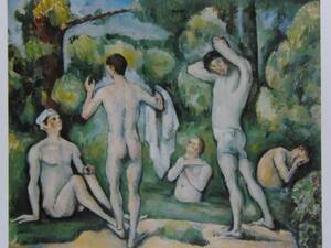 Paul Cezanne、Les Cinq Baigneurs、希少な額装用画集より、新品高級額装付、送料無料、iafa