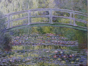 Art hand Auction Claude Monet, [Teich mit Seerosen (japanische Brücke)], Aus einem seltenen Kunstbuch, Guter Zustand, Brandneu, hochwertig gerahmt, Kostenloser Versand, Westliches Ölgemälde, arte, Malerei, Ölgemälde, Natur, Landschaftsmalerei