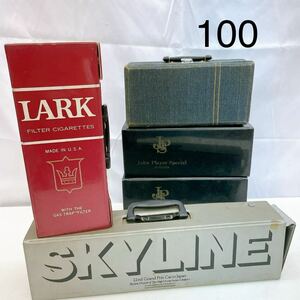 11AA24 1円～ 希少 カセットテープ入れまとめ売り John Player special タバコ ビンテージ レトロ Lark ラーク USA SKYLINE 中古 現状品