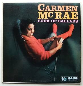 ◆ CARMEN McRAE / Book of Ballads ◆ Kapp KL-1117 (red/silver:dg) ◆