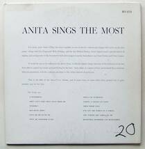 ◆ ANITA O'DAY / Anita Sings The Most ◆ Verve MGV-8259 (trumpet:dg) ◆_画像2